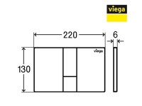 MEDIDAS PULSADOR INODORO PREVISTA VISIGN FOR STYLE 24 VIEGA